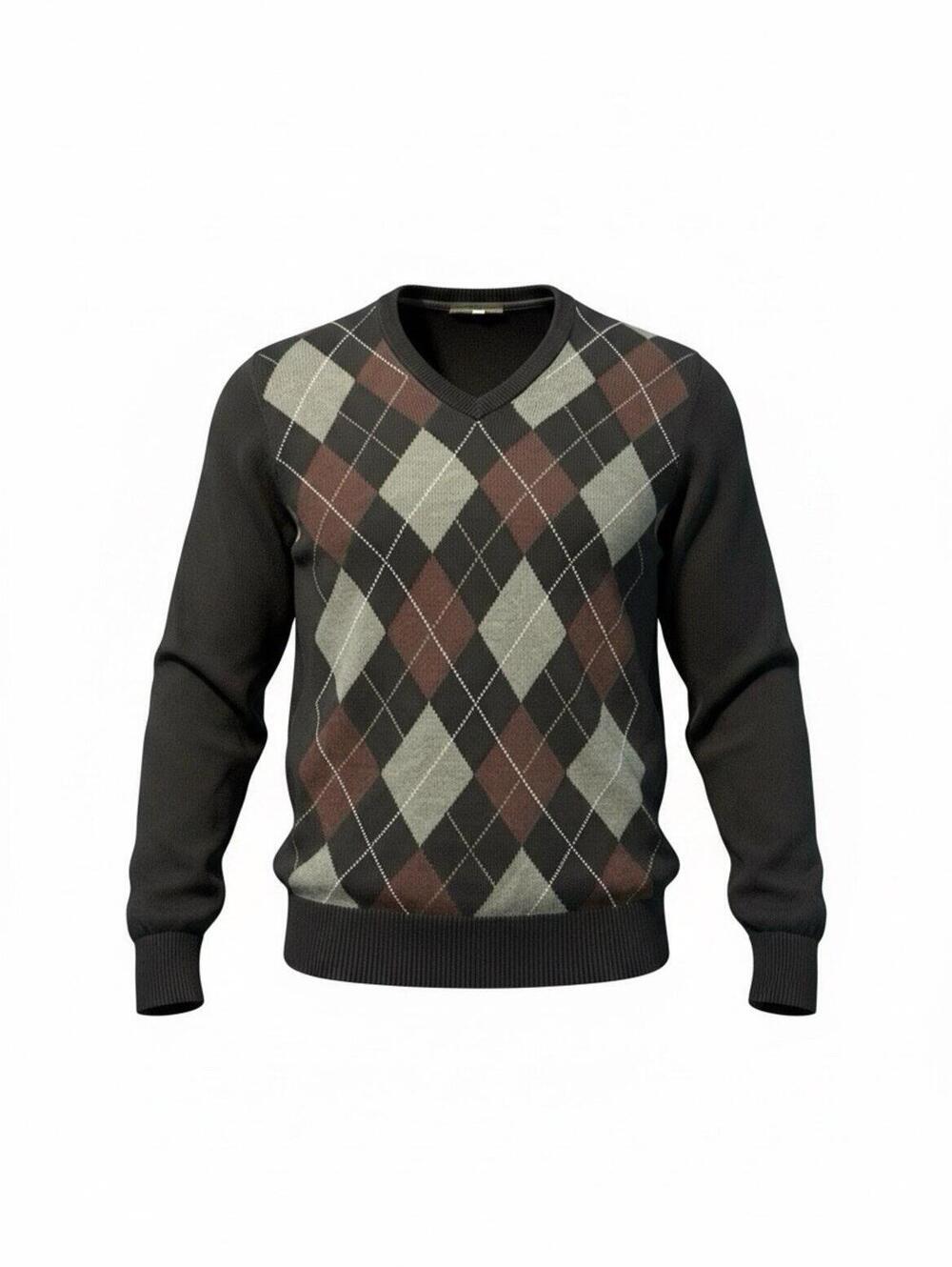 Bass Sweater Men Medium Argyle